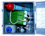 Комплект аккумуляторщика для технического обслуживания АКБ на машине с нагрузочно-диагностическим прибором в металлическом футляре